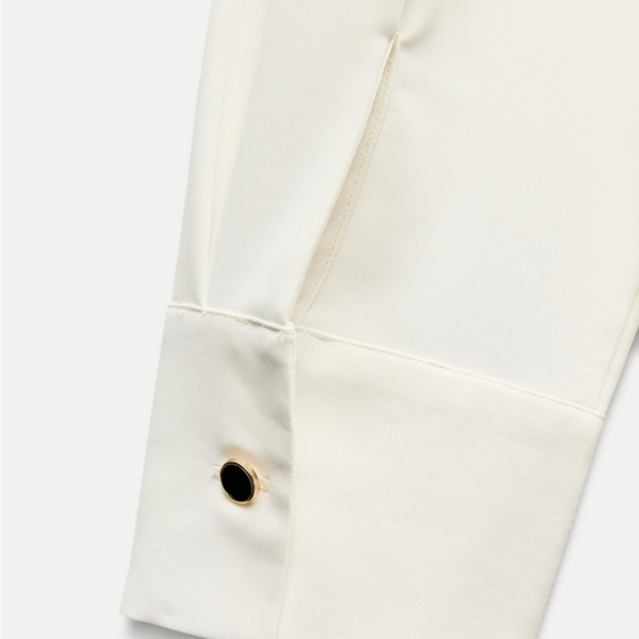 NWT ZARA CONTRASTING PASSEMENTERIE SHIRT - Picture 6 of 7